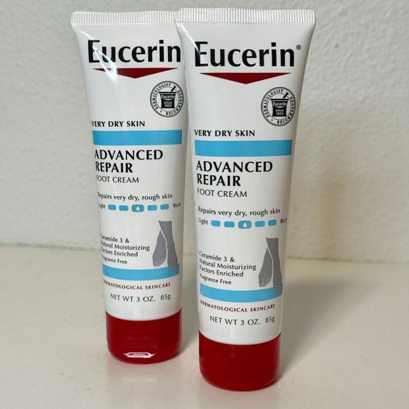 NEW EUCERIN ADVANCED REPAIR FOOT CREAM FOR VERY DRY SKIN - 3OZ 2 pack - Picture 1 of 6